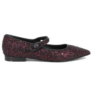 Ballerine donna in tessuto glitter rosso Donna 2029 017