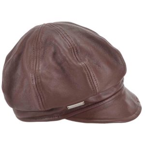 Cappelli da donna in pelle taupe Donna 018331-00000 84