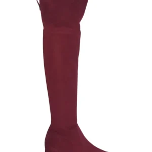 Stivale donna in eco camoscio rosso sopra al ginocchio Donna KONGO ROSSO