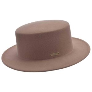 Cappelli in lana cammello con falda Donna 019826-00000 95