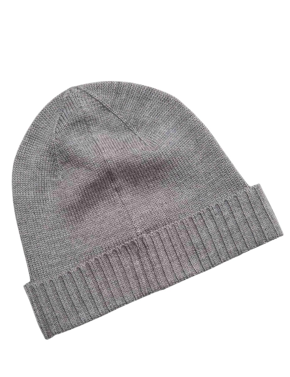 Cappelli in lana grigia con logo Uomo 710886137003 FAWN GREY HEATHER - immagine 4