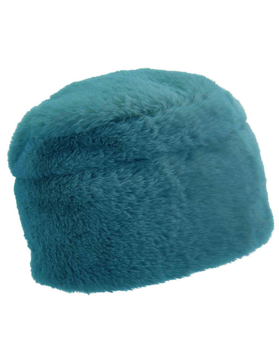 Cappelli donna in eco pelliccia azzurra Donna 018366-00000 67