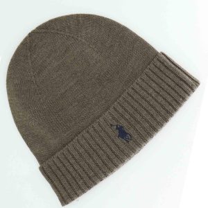 Cappelli in lana verde con logo Uomo 710886137019 LIGHT CARGO OLIVE
