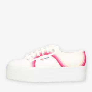 Superga Round Stripes Sneakers bianche e rosa