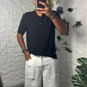 Jeans bermuda bianco regular fit con strappi